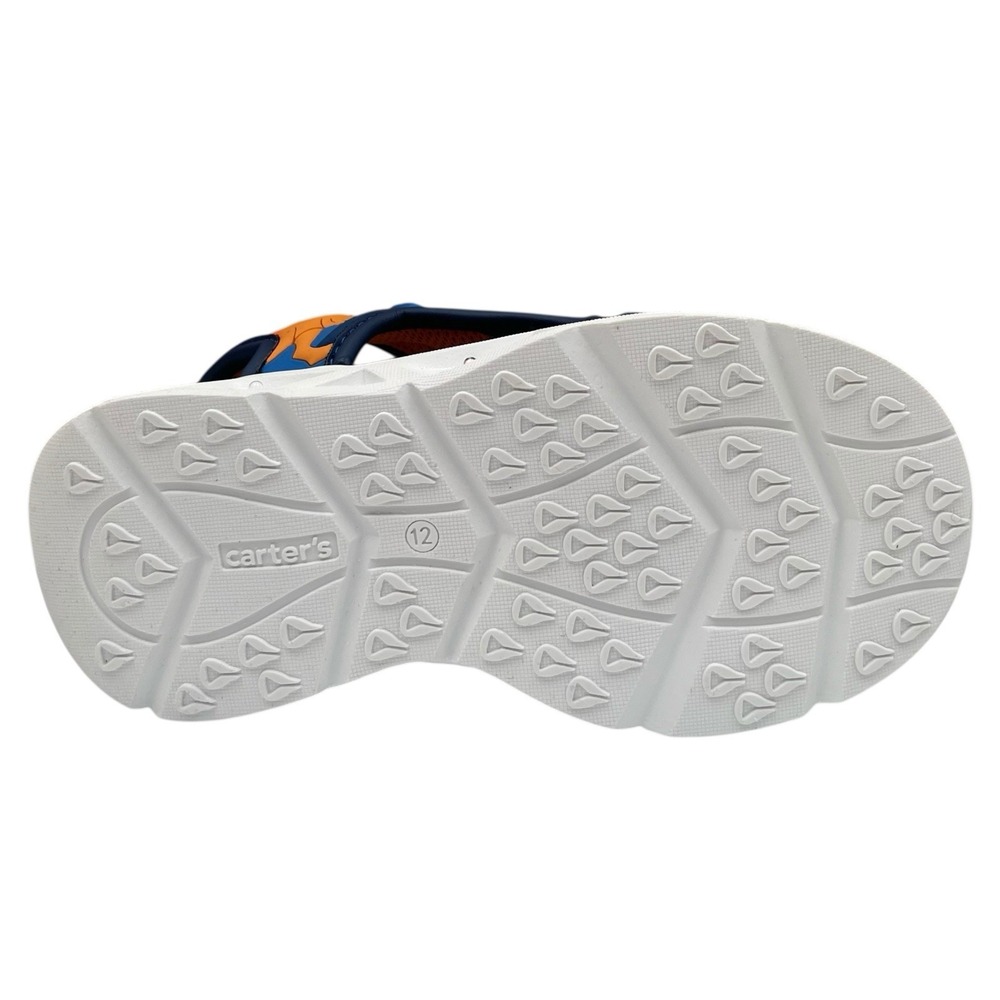 Carter's Little Boys Open Toe Sandals Size 12 Blue Orange Light-up Adjustable - Picture 8 of 11